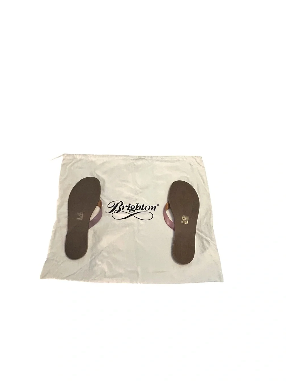 Brighton Aloft Leather Lavender Butterfly Thong Sandals